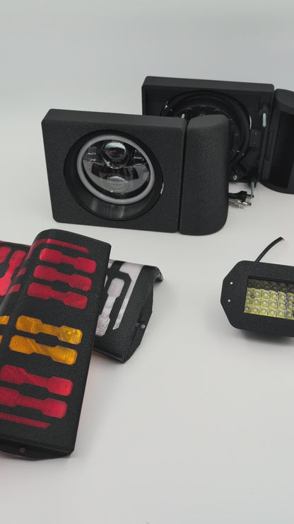 Kit Restyling 3 Pezzi Fiat Panda - Fari LED e Fanali