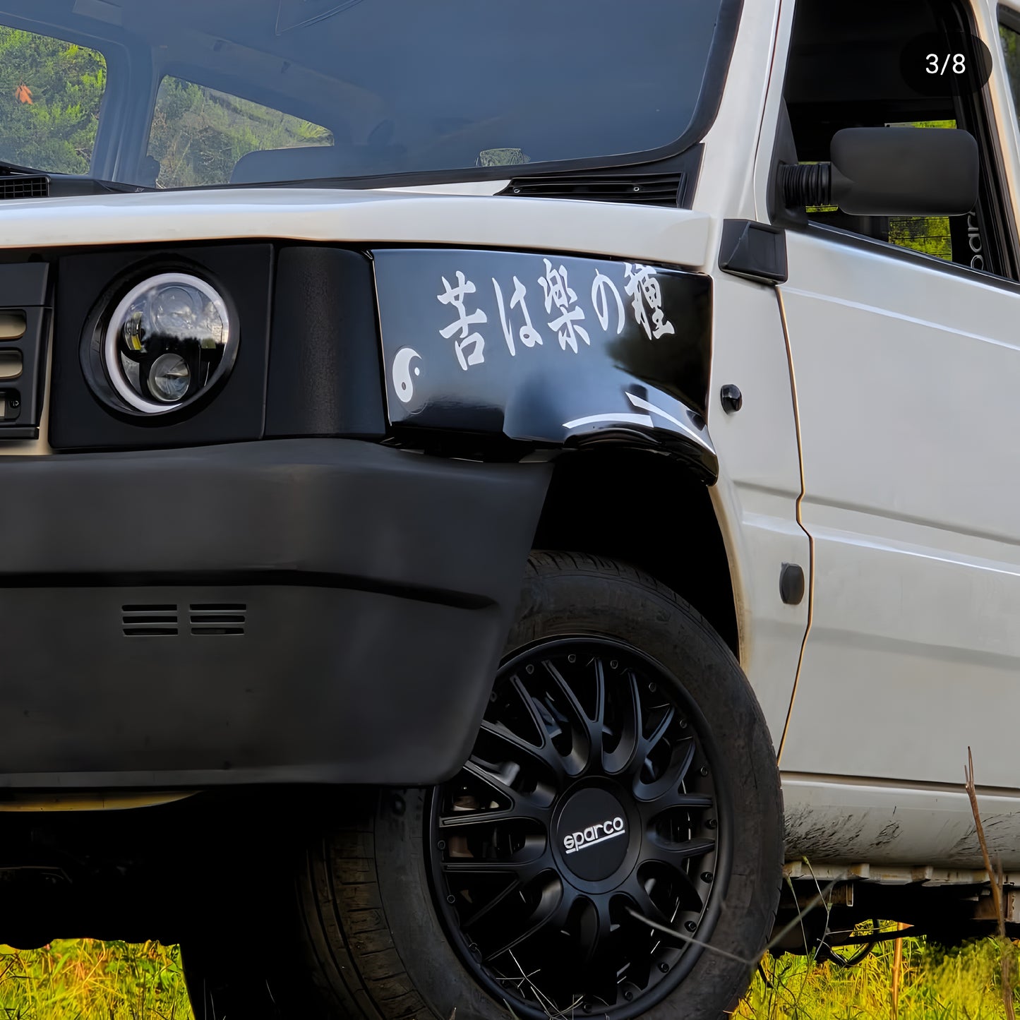 Panda 141 round LED headlights